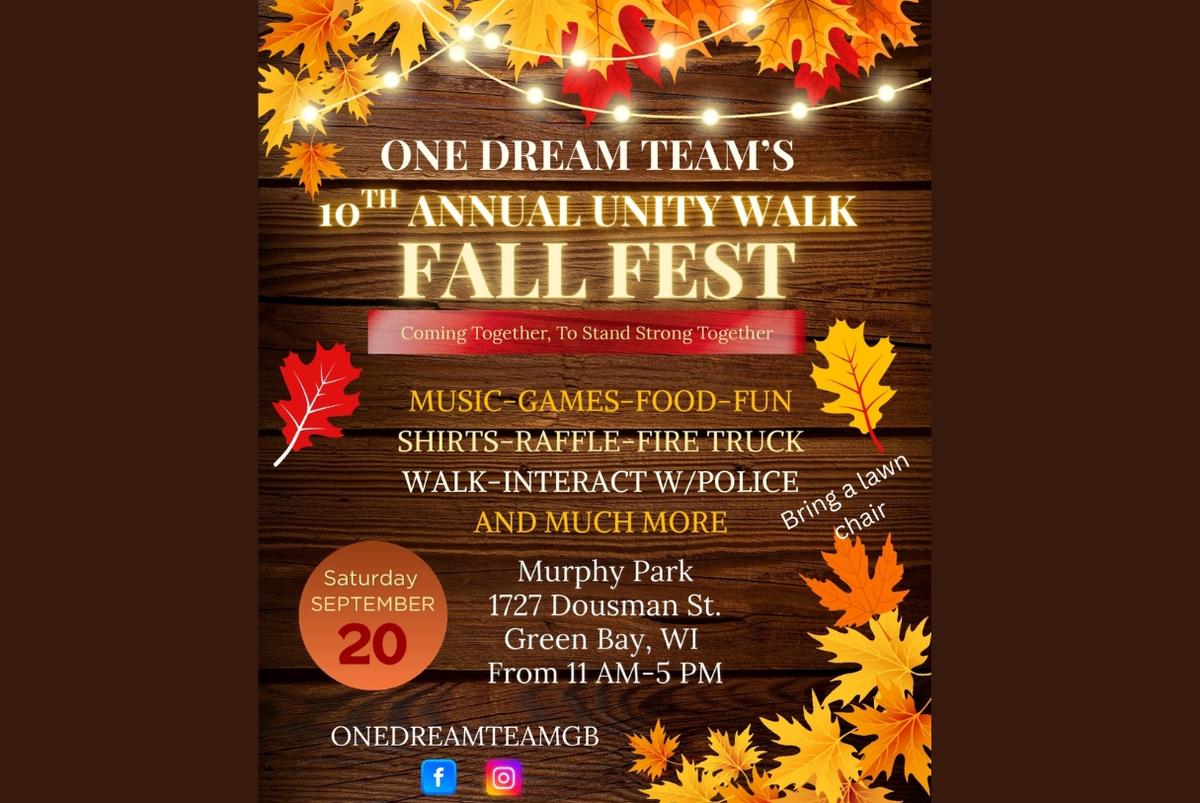 10th Annual One Dream Team Unity Walk and Fall Festival