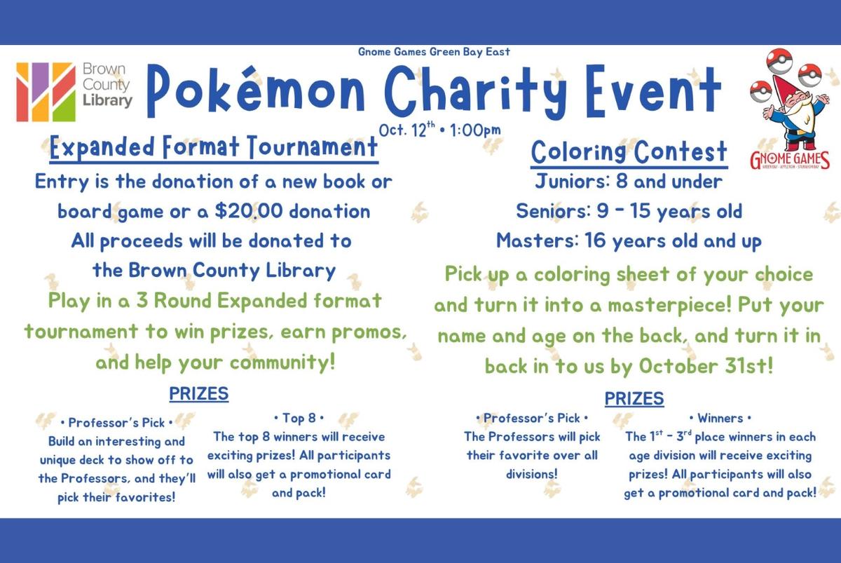 Gnome Games Green Bay East Pokémon Charity Event