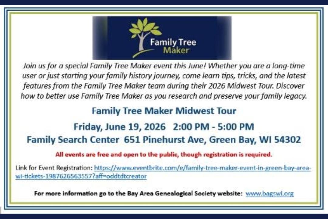 FAMILY TREE MAKER event
